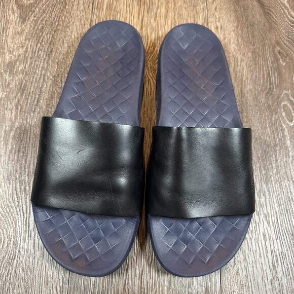 Cole Haan Grandpro Black Blue Leather Slip On Slides Sandals Sz 9 M main image 11